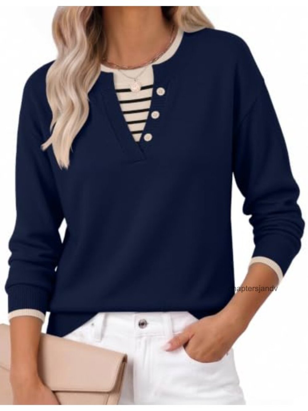 Women's Long Sleeve Crew Neck Pullover Sweater Knit Casual Top